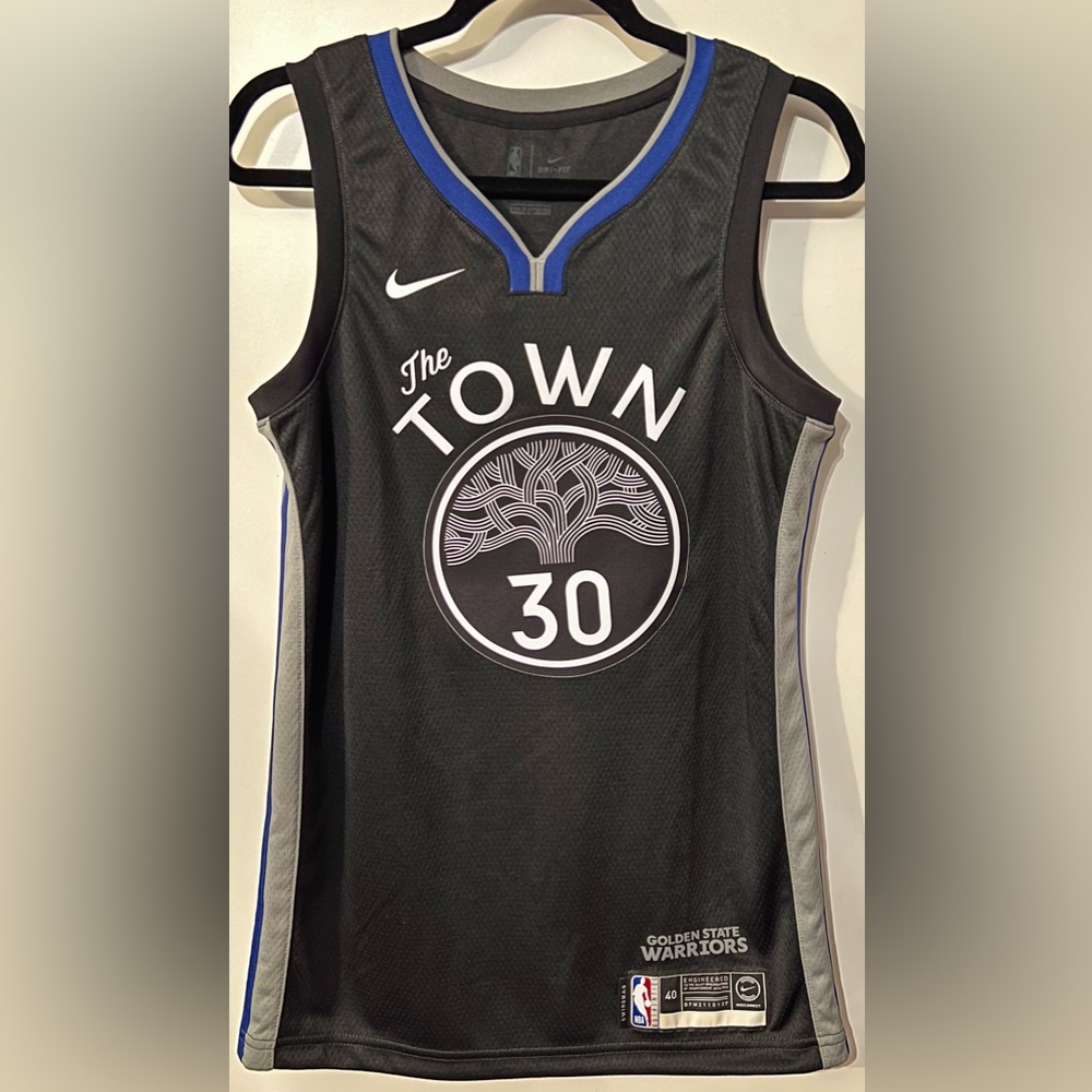 Golden State Warriors The Town Curry Jersey, NBA Authentics, 40, Small, New